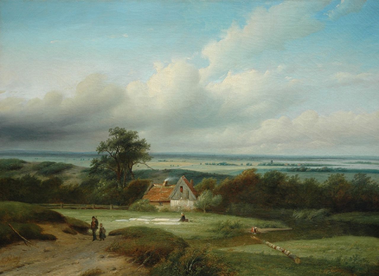 Parré M.  | Matthias Parré, Behind the dunes near Haarlem, oil on canvas 66.9 x 90.4 cm, signed l.l.