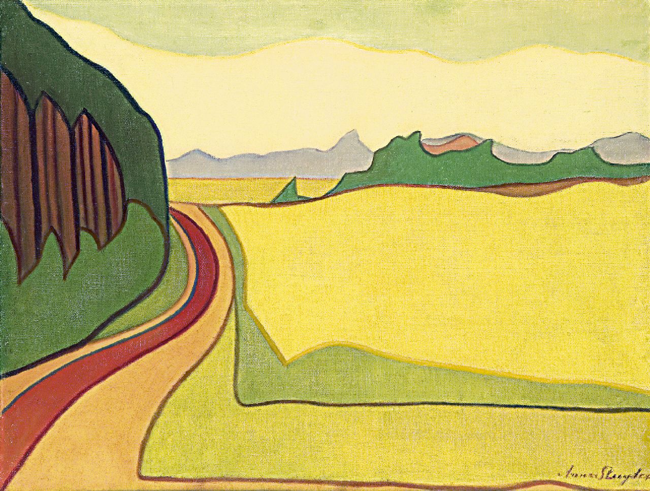 Anna Sluijter | Landscape, Blaricum, oil on canvas, 55.3 x 71.3 cm, signed l.r. and dated ca. 1914
