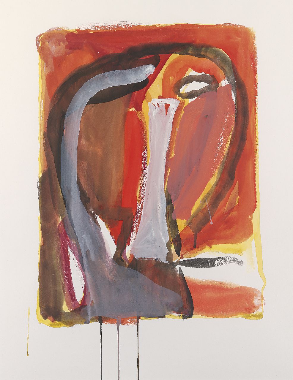 Velde A.G. van | Abraham Gerardus 'Bram' van Velde, Untitled, gouache on paper 64.2 x 49.4 cm, painted ca.1975