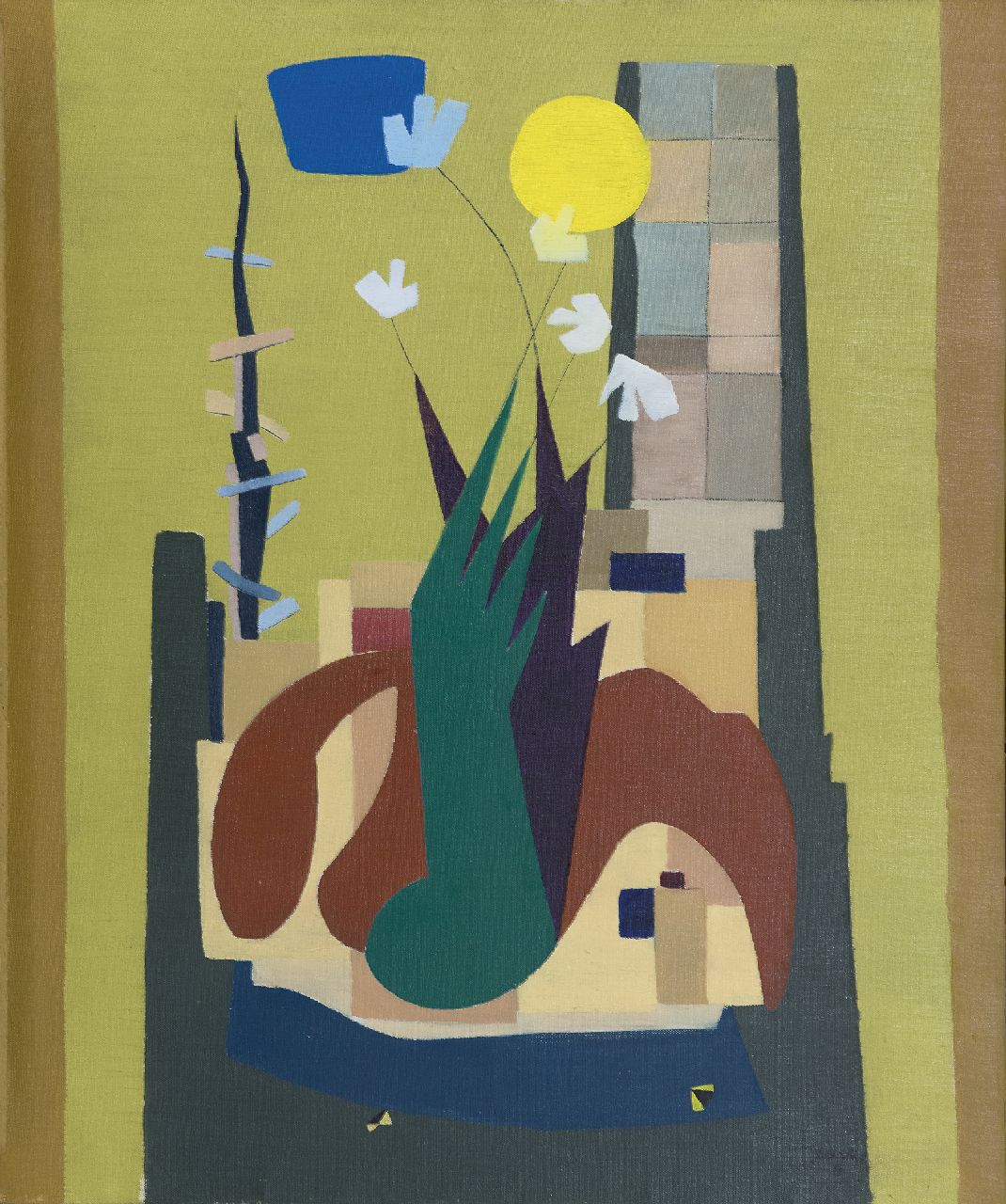 Jef Verbrak | Composition, oil on canvas, 64.9 x 54.0 cm, signed l.r. and painted '53