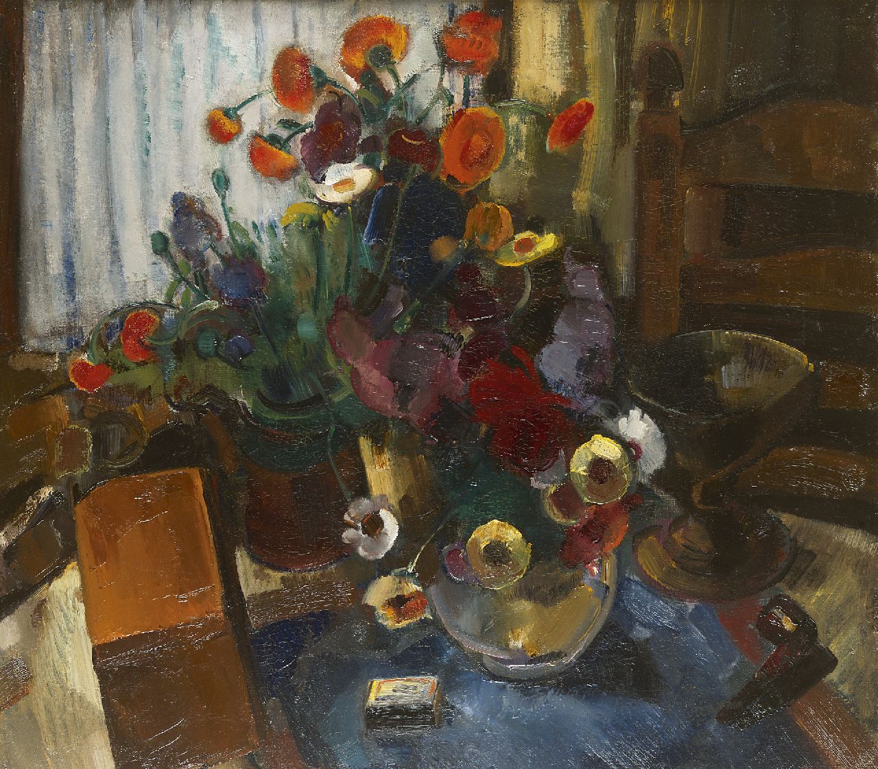 Colnot A.J.G.  | 'Arnout' Jacobus Gustaaf Colnot, Flower still life, oil on canvas 80.7 x 90.3 cm, painted ca. 1919