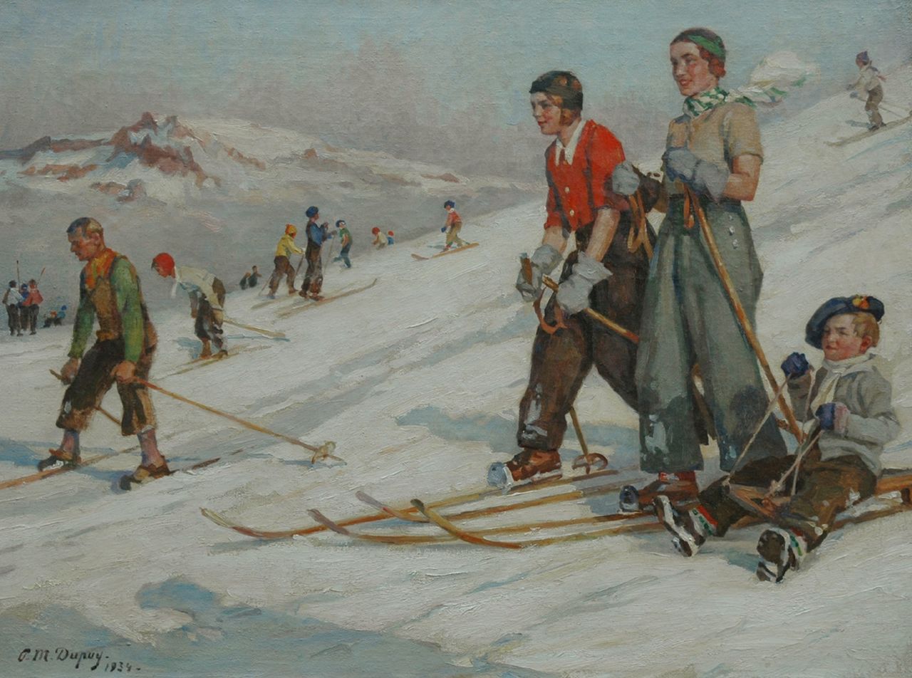 Dupuy P.M.  | Paul Michel Dupuy, Soleil d'hiver, Mégève, oil on canvas 60.7 x 81.8 cm, signed l.l. and dated 1934