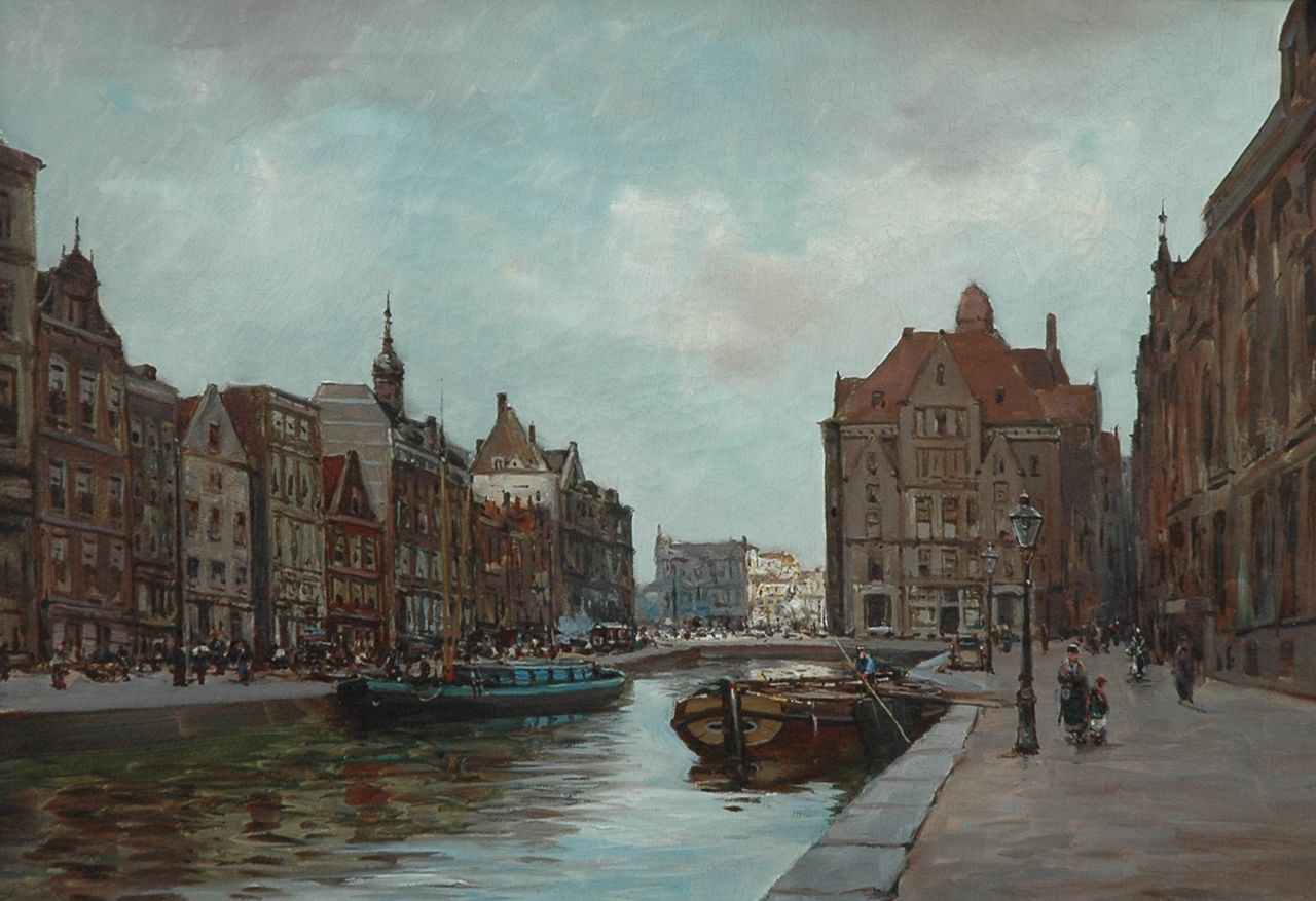 Dirckx A.B.  | Antonius Bernardus 'Anton' Dirckx, View of the Rokin, Amsterdam, oil on canvas 50.1 x 70.4 cm, signed l.r.