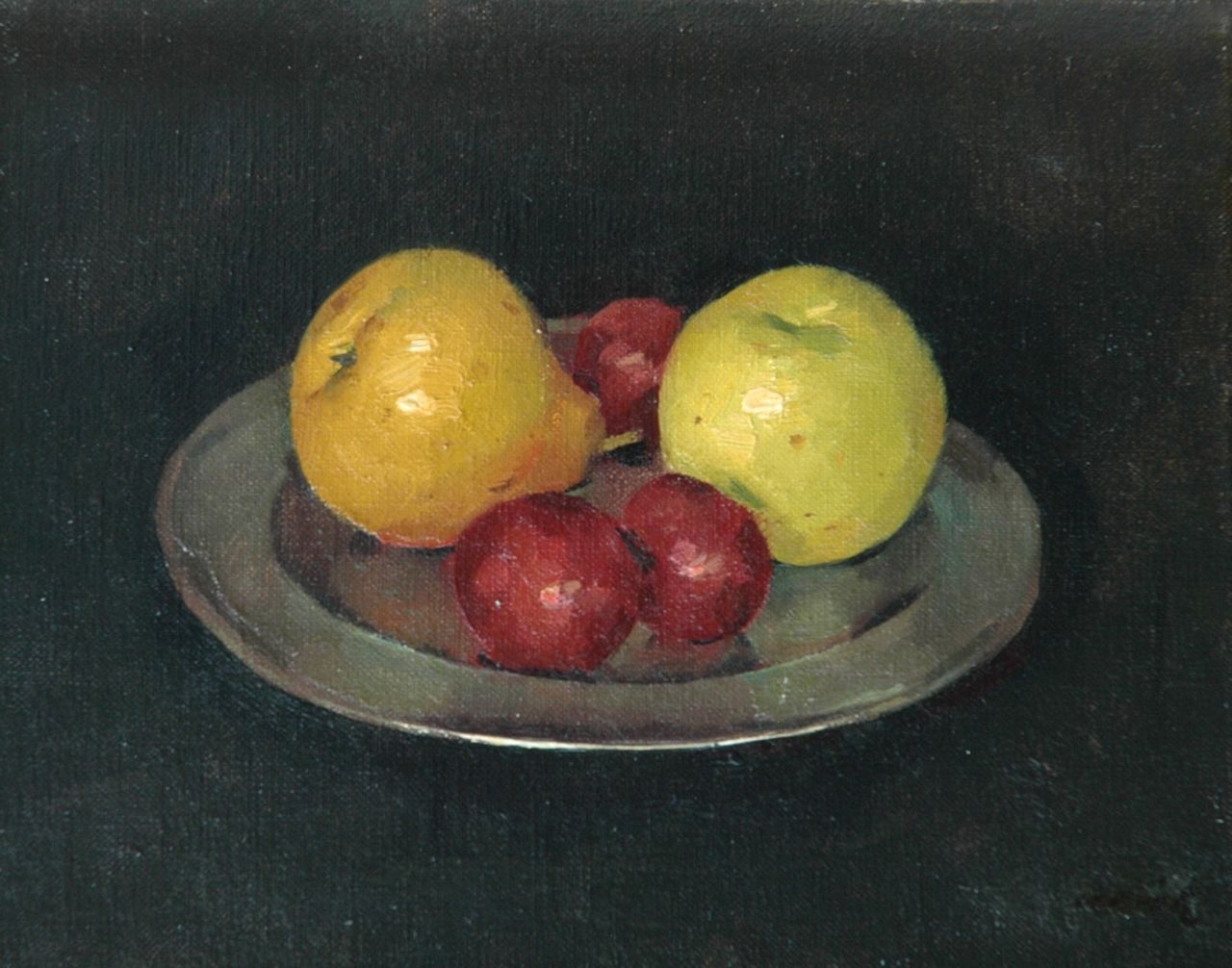 Verdonk F.W.  | Frederik Willem 'Frits' Verdonk, Fruit still life, oil on canvas 24.0 x 30.0 cm, signed l.r.