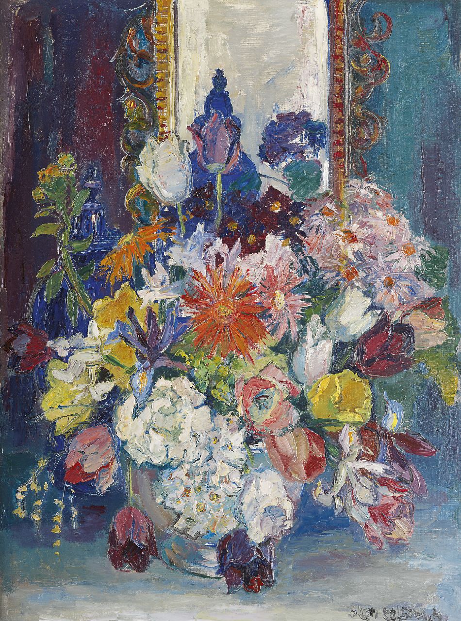 Eelsingh C.  | Christiana 'Stien' Eelsingh, A summer bouquet, oil on canvas 79.8 x 60.0 cm, signed l.r. and painted ca. 1955-1960