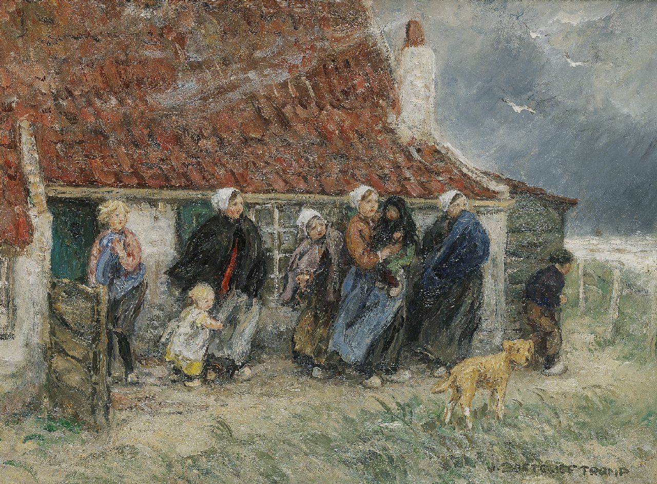 Zoetelief Tromp J.  | Johannes 'Jan' Zoetelief Tromp, View at De Meelzak, Katwijk aan Zee, oil on canvas 31.0 x 41.0 cm, signed l.r.
