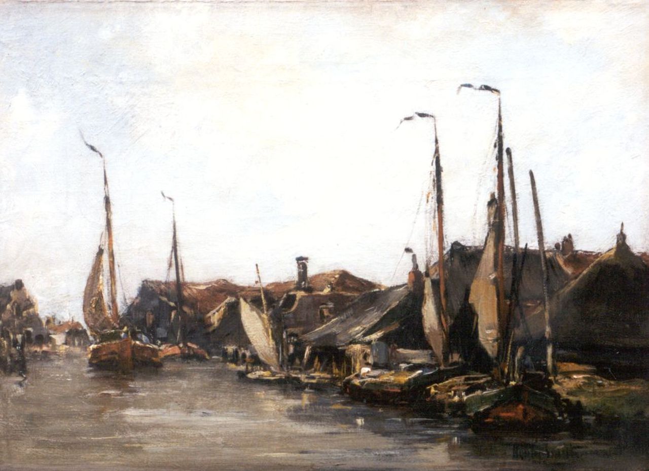 Smith H.  | Hobbe Smith, Brickyards, Woerden, Holland, oil on canvas 25.4 x 35.4 cm, signed l.r. and with stamp on reverse