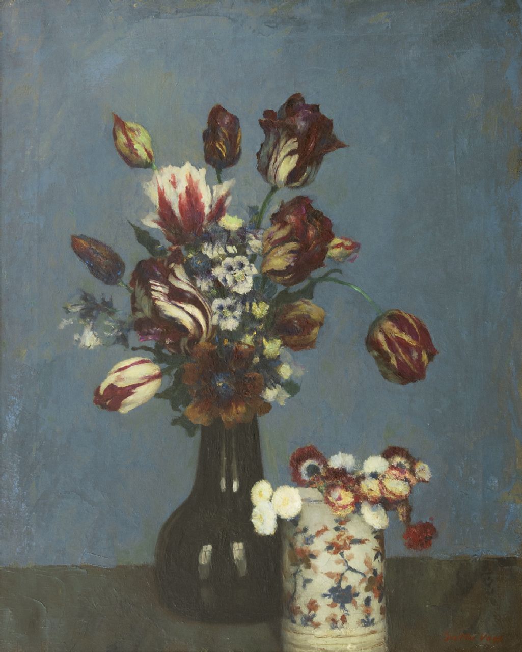 Vaes W.  | Walter Vaes | Paintings offered for sale | Still life with flowers, oil on canvas 67.9 x 54.5 cm, signed l.r.