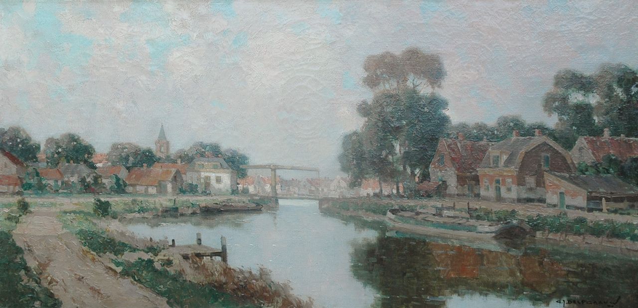 Delfgaauw G.J.  | Gerardus Johannes 'Gerard' Delfgaauw, Near Loenen, oil on canvas 40.5 x 80.5 cm, signed l.r. and painted ca. 1940