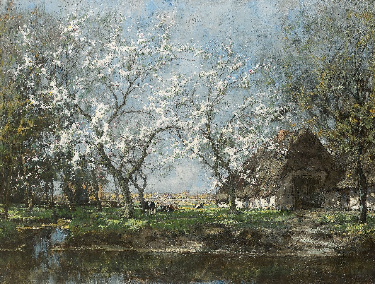Gorter A.M.  | 'Arnold' Marc Gorter, An orchard in full bloom, oil on canvas 75.5 x 99.8 cm, signed l.r.