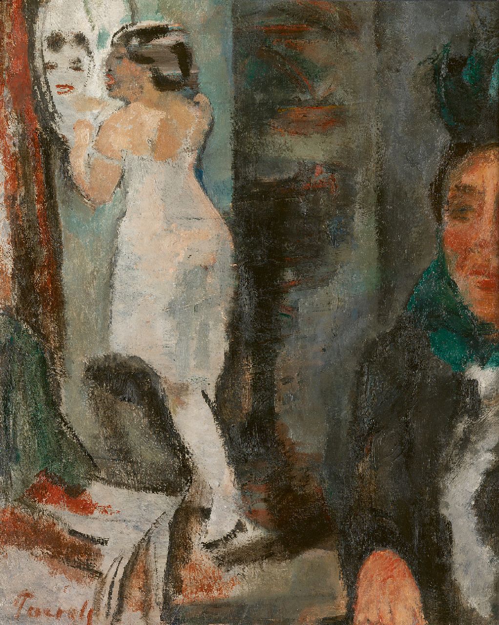 Paerels W.A.  | 'Willem' Adriaan Paerels | Paintings offered for sale | Woman at a mirror, oil on canvas 50.0 x 40.0 cm, signed l.l. and painted 1922