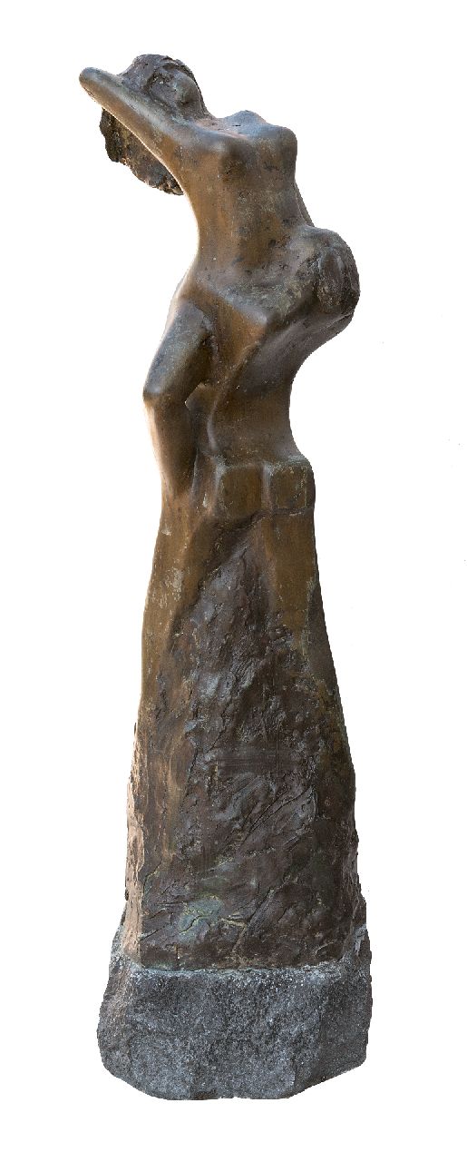 Bakker W.F.  | Willem Frederik 'Jits' Bakker | Sculptures and objects offered for sale | Abduction, bronze 68.5 x 21.0 cm, signed on the side