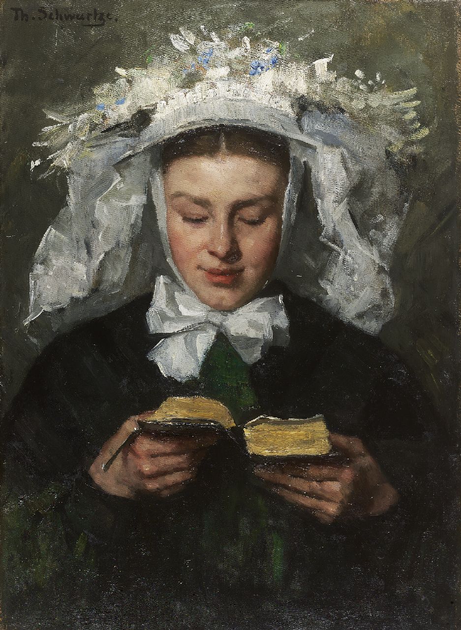 Schwartze T.  | Thérèse Schwartze, A woman from Brabant, oil on canvas 72.4 x 51.9 cm, signed u.l. and te dateren