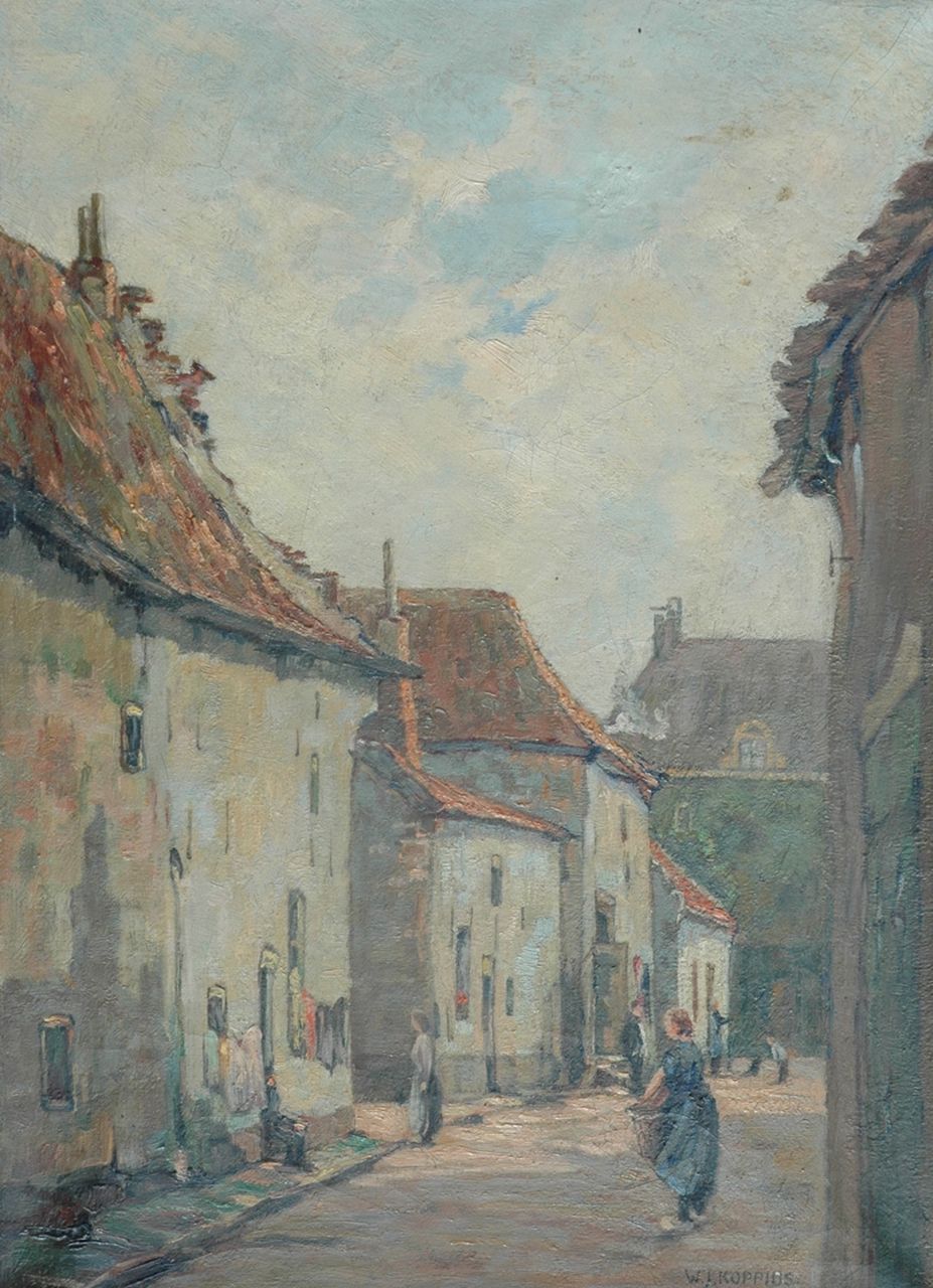 Wilbrandus Joannes Koppius | Townview, oil on canvas, 39.0 x 29.0 cm, signed l.r.