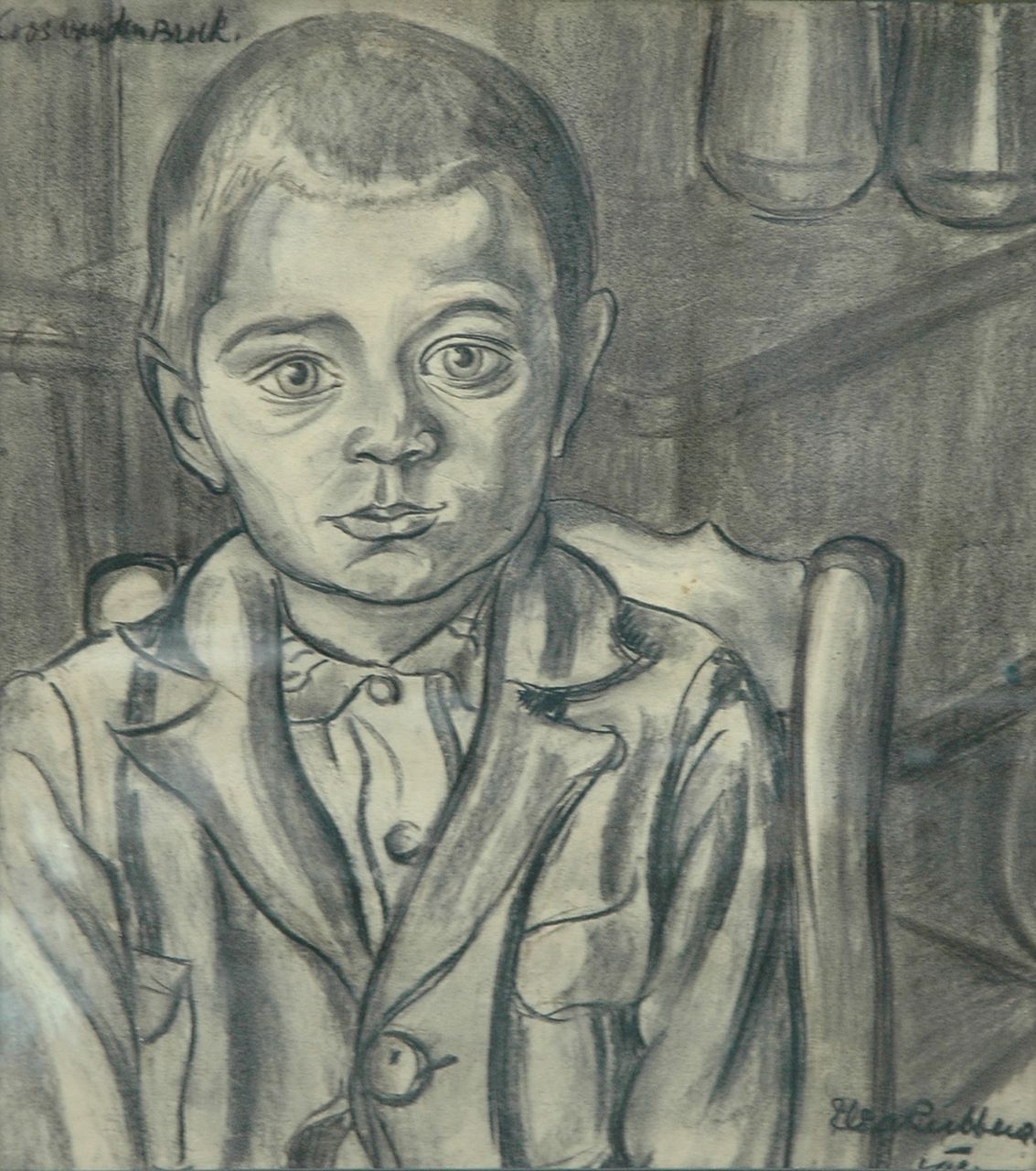 Elsa Rubbens | A portrait of Koos van den Broek, charcoal on paper, 57.0 x 50.0 cm, signed l.r. and dated 1931