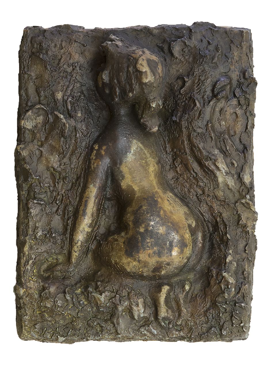 Pasch C.  | Clemens Pasch | Sculptures and objects offered for sale | Female nude, bronze with a brown patina 26.5 x 20.0 cm, signed l.l.
