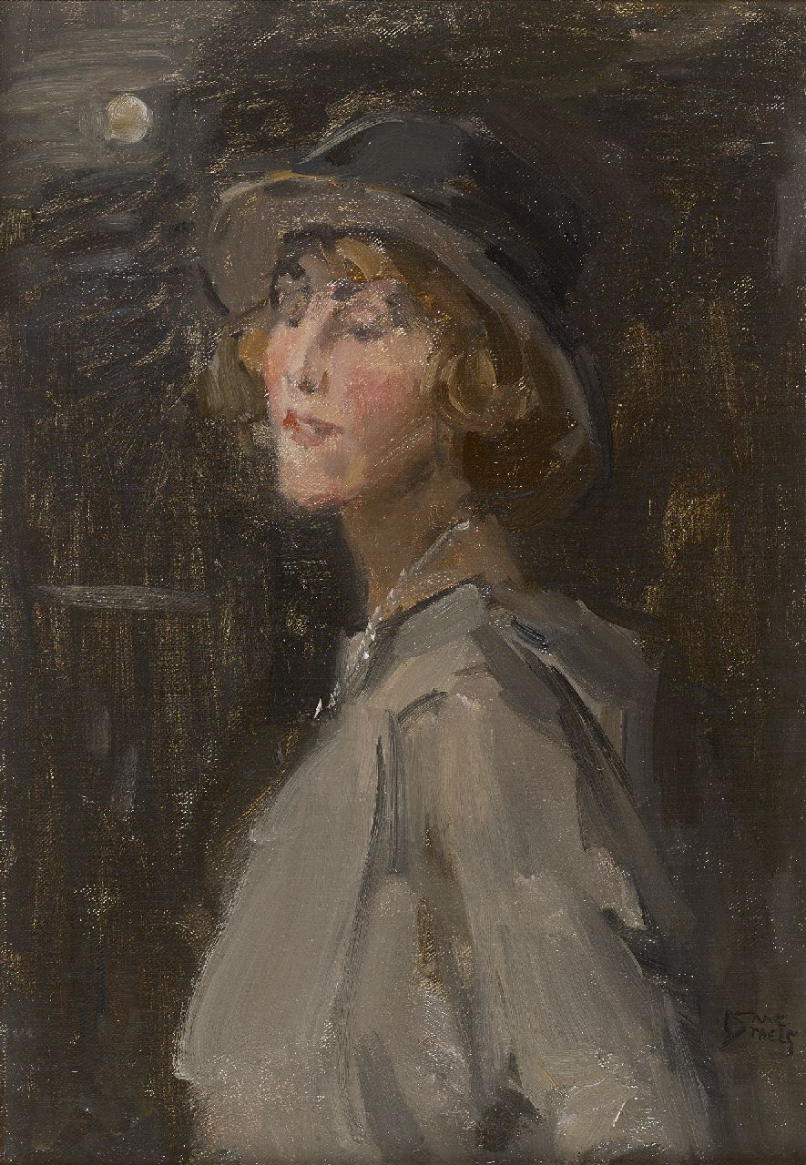 Israels I.L.  | 'Isaac' Lazarus Israels, Portrait of Sophie de Vries, oil on canvas 50.5 x 35.5 cm, signed l.r.