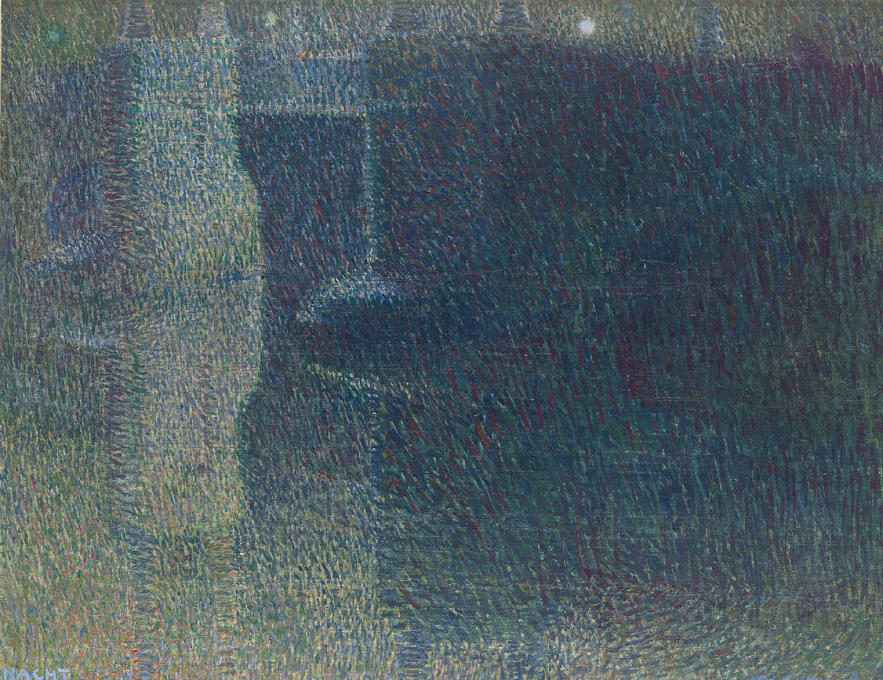 Gestel L.  | Leendert 'Leo' Gestel, Night (the Amstel Bridge over the Amstel River in Amsterdam), oil on canvas 52.0 x 64.8 cm, signed l.r. and dated '08