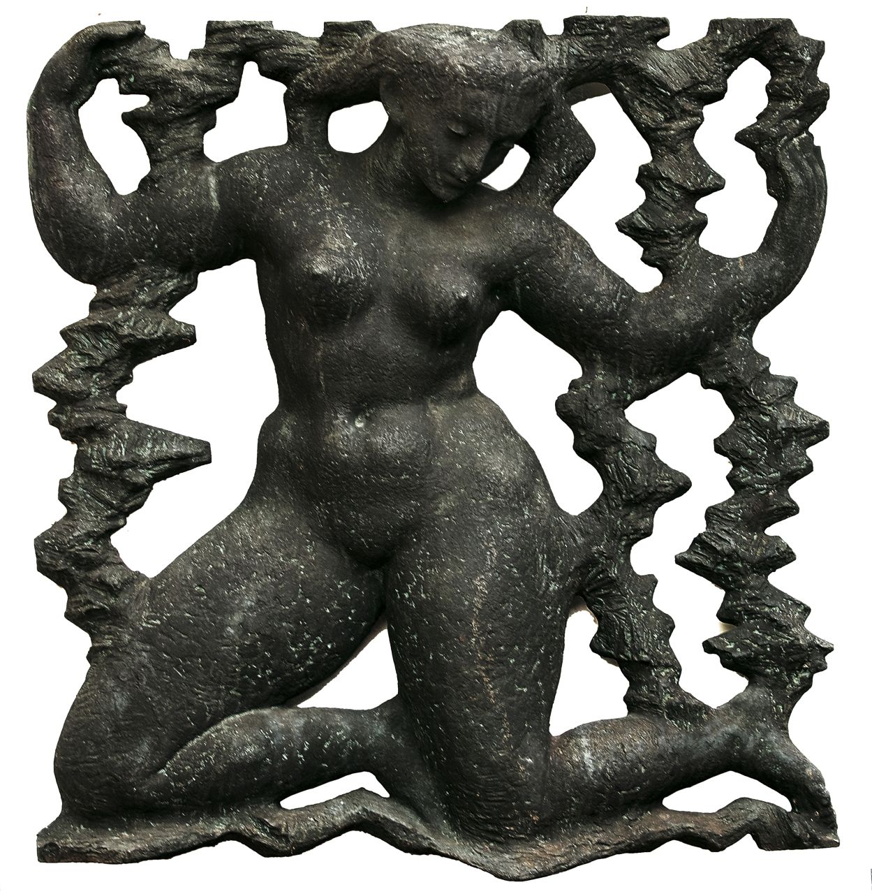 Starreveld P.  | Pieter Starreveld, Water (relief), bronze 115.0 x 113.0 cm, signed with monogram l.l. and executed circa 1964