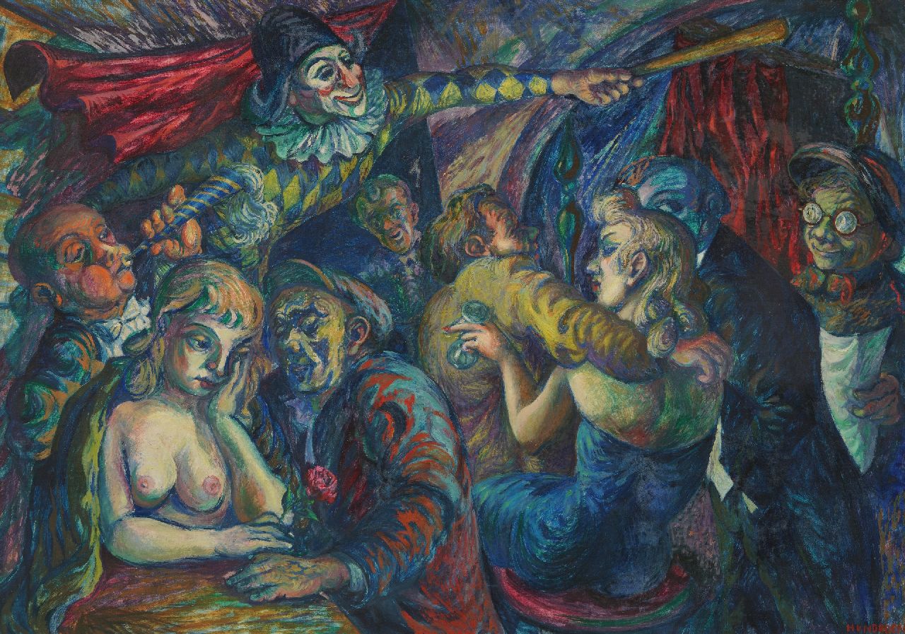 Norden H. van | Hans van Norden | Paintings offered for sale | Carnival, oil on canvas 95.2 x 135.2 cm, signed l.r. and painted ca. 1951