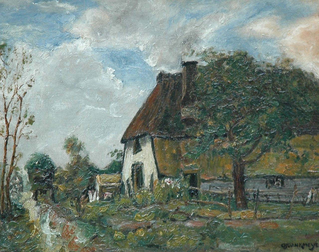 Dankmeijer C.B.  | Carel Bernardus 'Charles' Dankmeijer, A farmhouse, oil on canvas 30.2 x 37.2 cm, signed l.r.