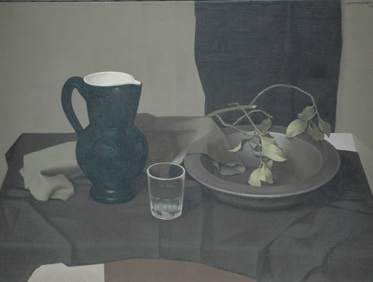 Tongeren J. van | Jan van Tongeren, Bowl and jar, oil on canvas 60.0 x 79.6 cm, signed u.r.