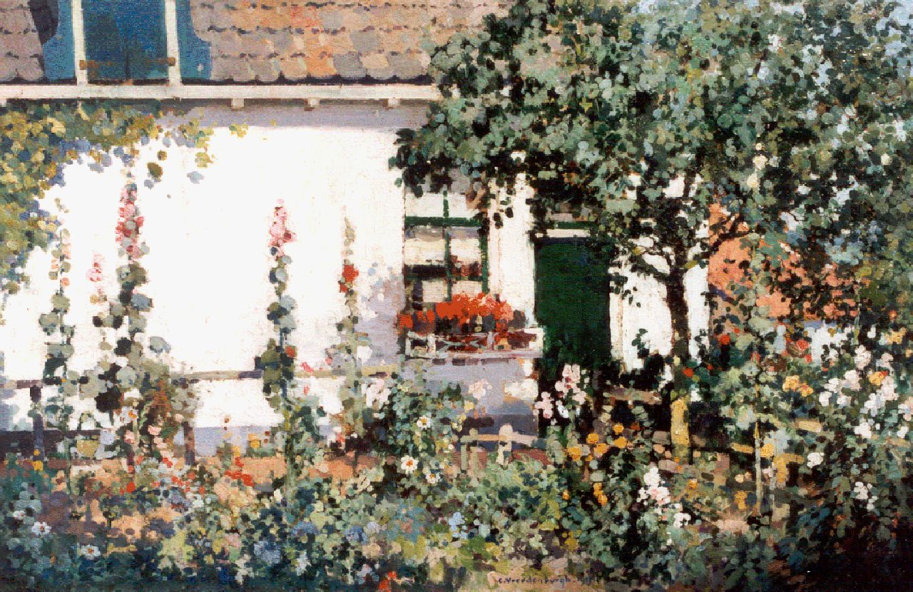 Vreedenburgh C.  | Cornelis Vreedenburgh, The painter's garden, oil on canvas 58.0 x 90.5 cm, signed c.r. and dated 1913