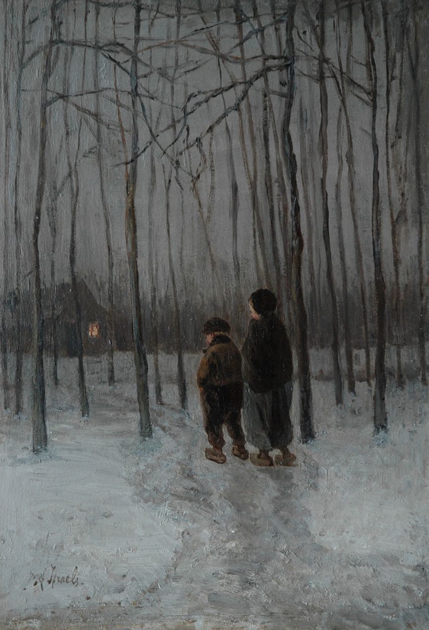 Israëls J.  | Jozef Israëls, Going home, oil on panel 40.0 x 27.5 cm, signed l.l.