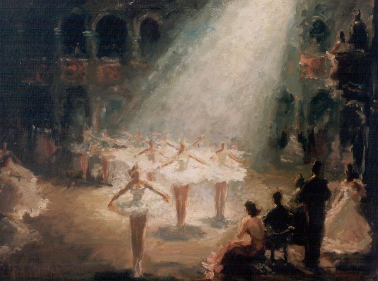 Mayrhofer M.  | Max Mayrhofer, Ballet dancers, oil on canvas 60.2 x 80.2 cm, signed l.r.