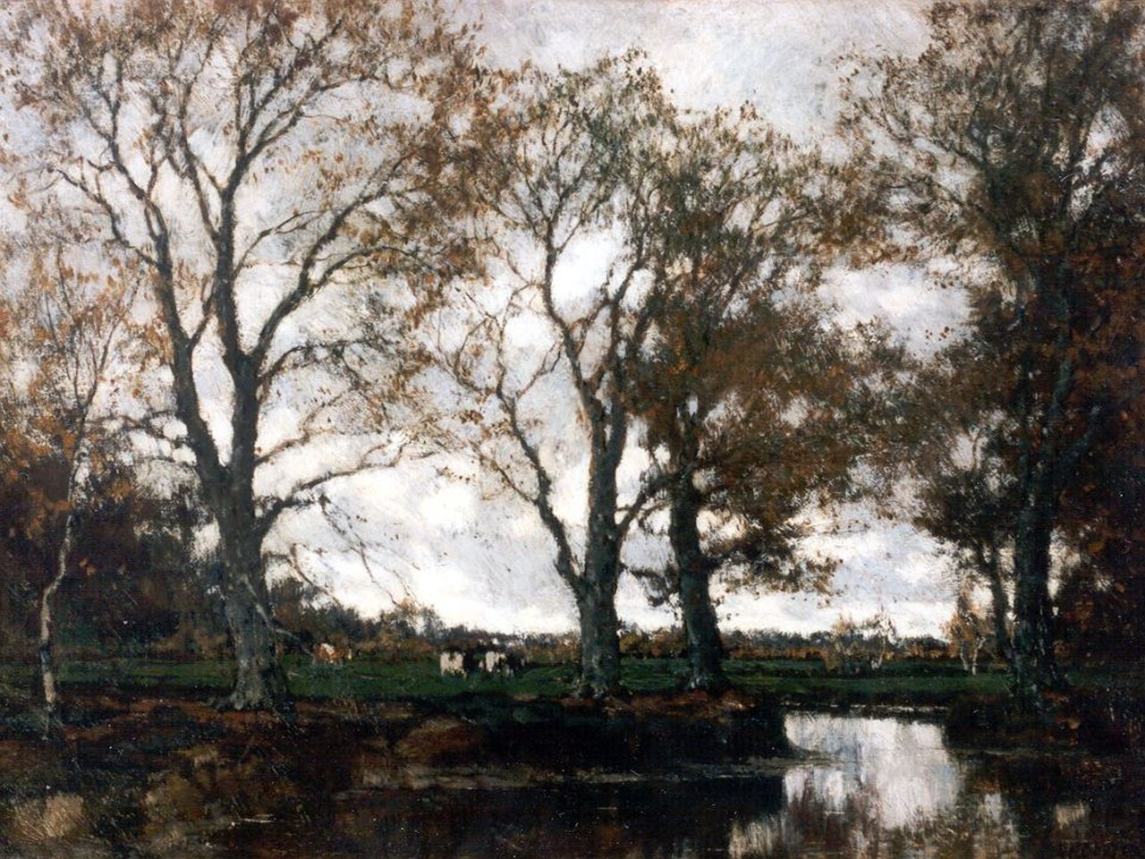 Gorter A.M.  | 'Arnold' Marc Gorter, Autumn landscape, oil on canvas 37.0 x 49.0 cm