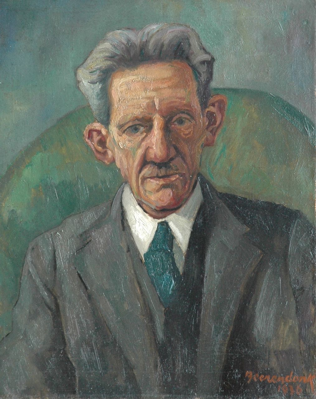 Beerendonk T.H.J.  | Theodorus Hendricus Johannes 'Theo' Beerendonk, A portrait of the artist's father, oil on canvas 50.1 x 40.3 cm, signed l.r. and dated 1936