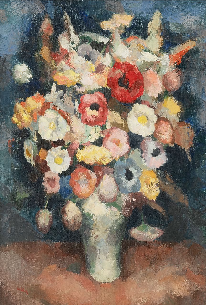 Kelder A.B.  | Antonius Bernardus 'Toon' Kelder | Paintings offered for sale | Flowers, oil on canvas 57.2 x 39.4 cm, signed l.l.