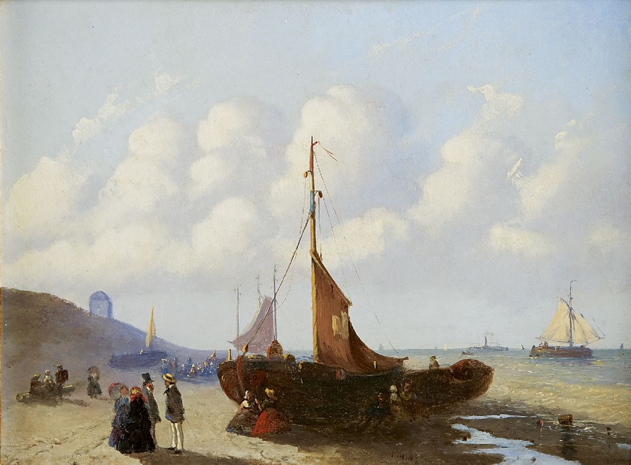 Bles J.  | Joseph Bles, Beachview, oil on panel 19.2 x 26.0 cm, signed l.c.r.