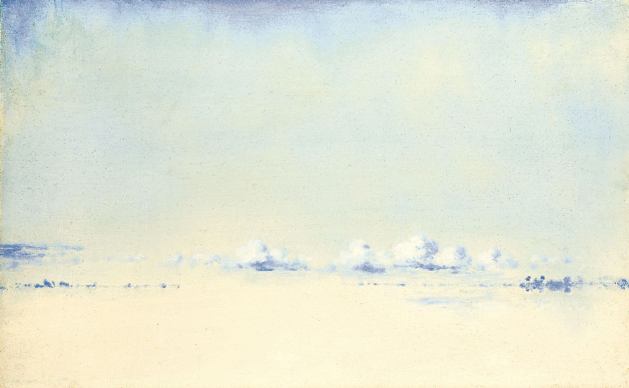 Jan Voerman sr. | The IJssel with clouds, oil on panel, 45.9 x 74.9 cm