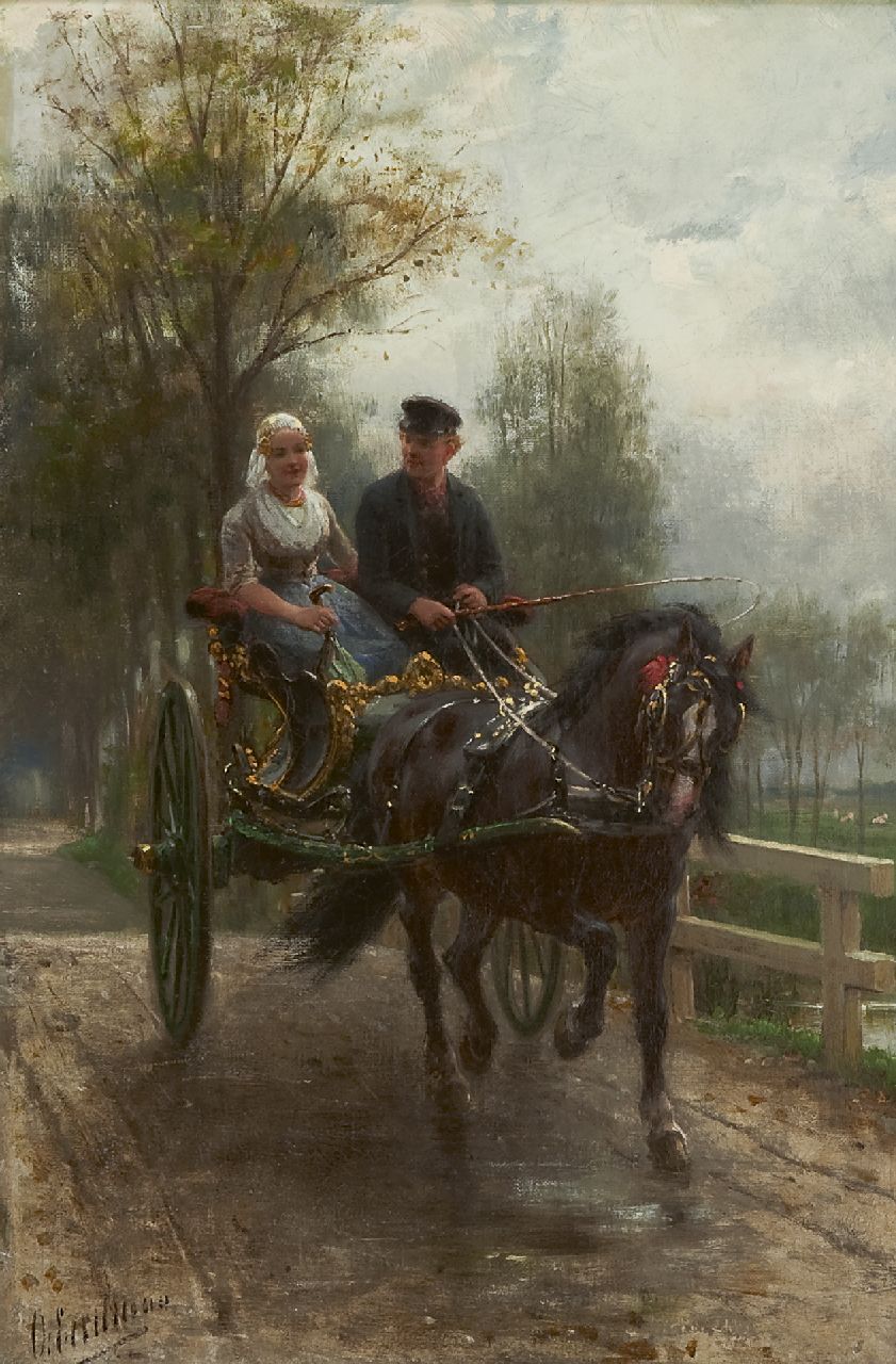 Eerelman O.  | Otto Eerelman, A Sunday ride, oil on canvas 47.0 x 31.2 cm, signed l.l.