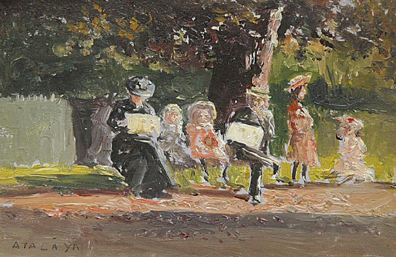 Enrique Atalaya González | Parc du Ranelagh, Paris, oil on paper, 7.4 x 10.9 cm, signed l.l. and dated 7-10-06 on the reverse on card