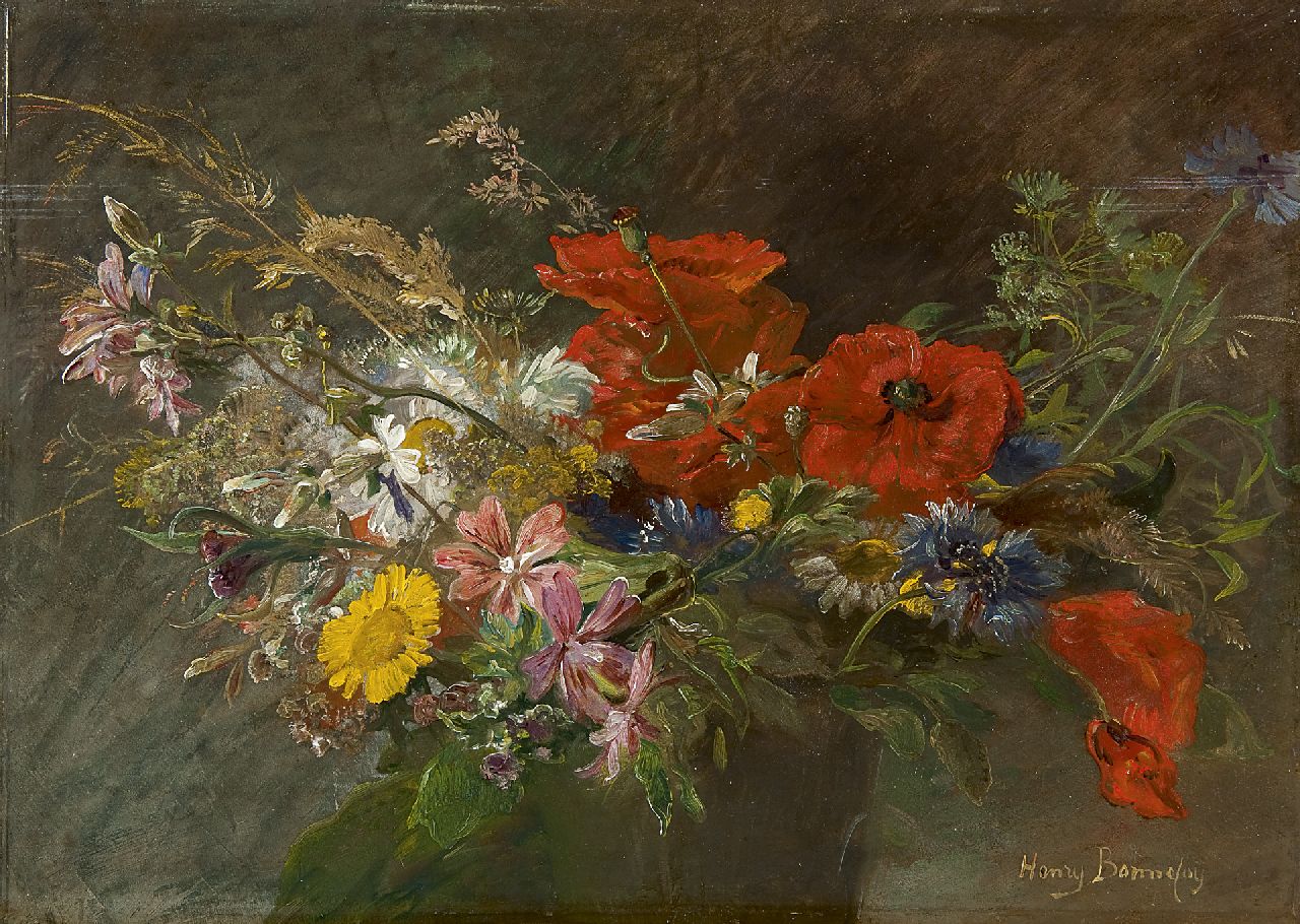 Bonnefoy H.A.  | Henry Arthur Bonnefoy, A flower still life, oil on panel 29.3 x 41.1 cm, signed l.r.
