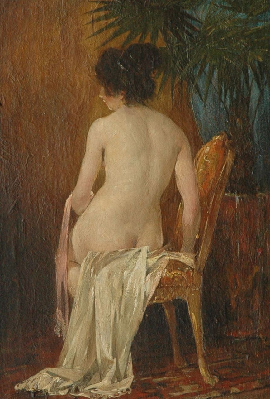 Smith H.  | Hobbe Smith, Striking a pose, oil on canvas 43.7 x 30.0 cm, signed l.l.