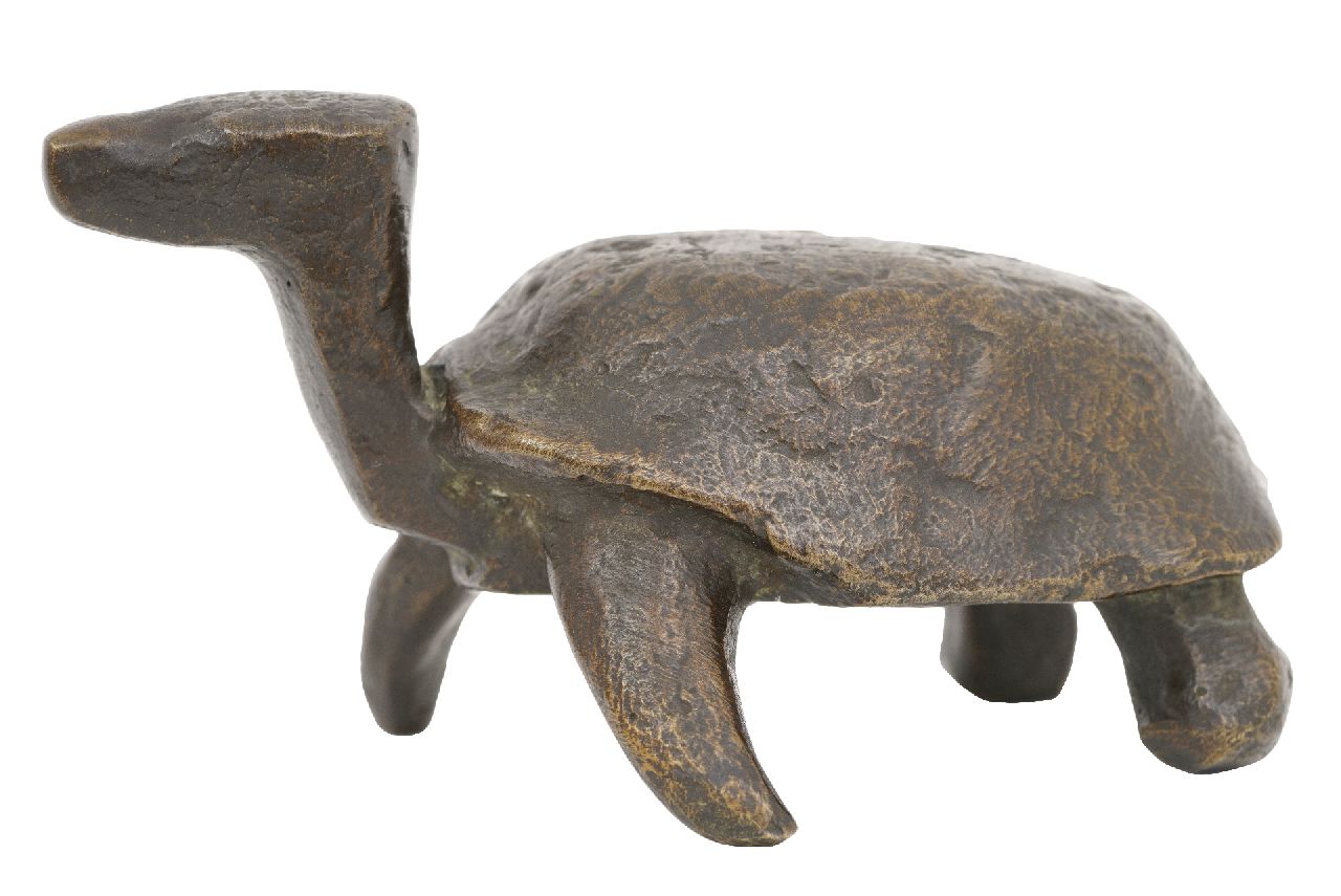 Baisch R.C.  | Rudolf Christian Baisch | Sculptures and objects offered for sale | A turtle, bronze 7.3 x 8.7 cm, signed on the bottom and dated '71