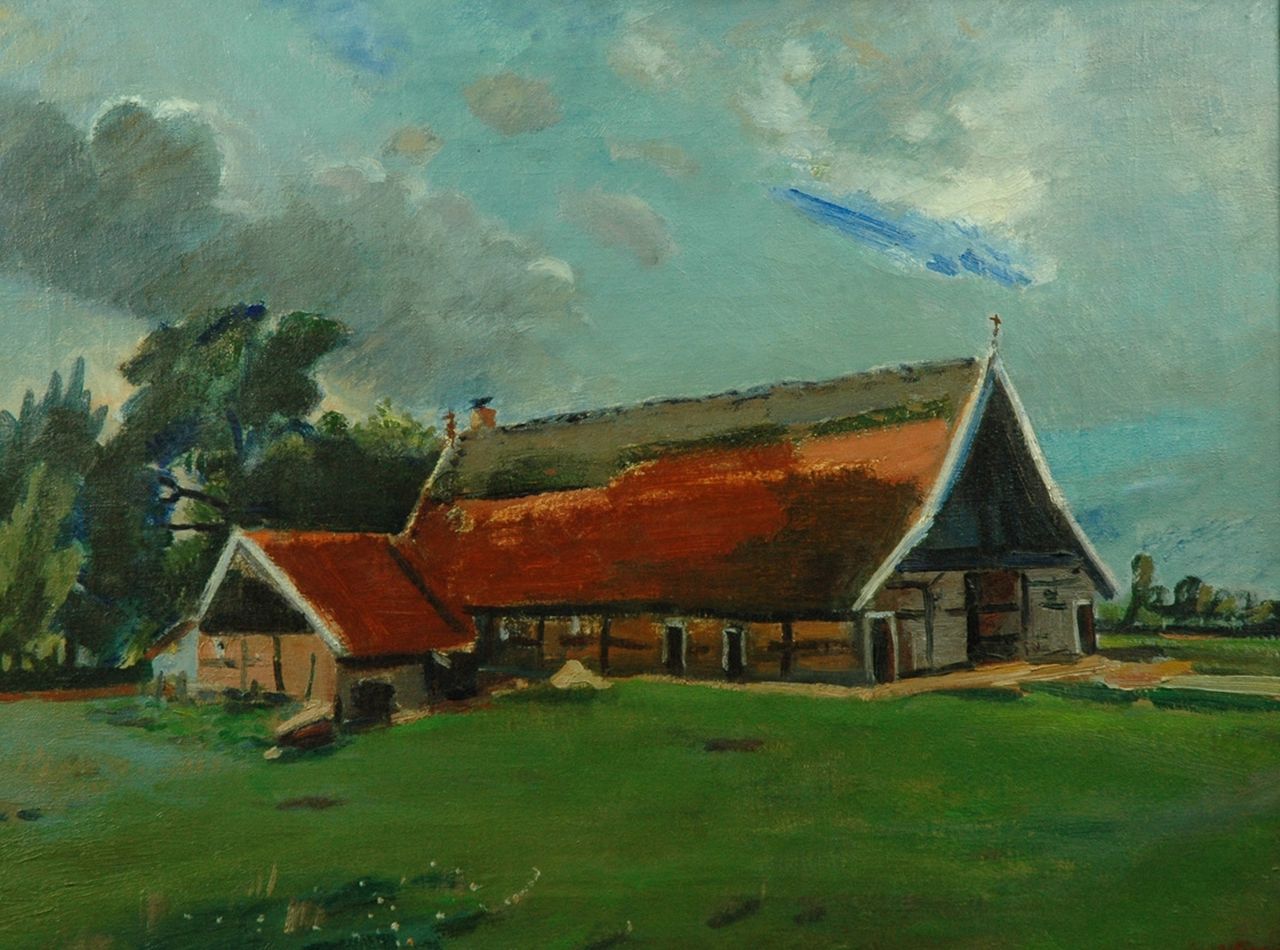 Wiegers J.  | Jan Wiegers, Farm in Saasveld, oil on canvas 46.0 x 61.0 cm, signed l.r. and dated '40