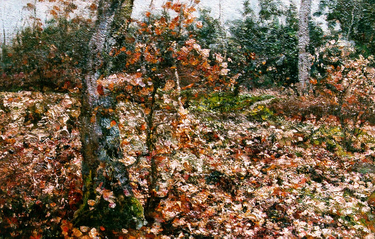 Zandleven J.A.  | Jan Adam Zandleven, Forest, oil on canvas 35.0 x 50.2 cm, signed l.l. and dated 1906