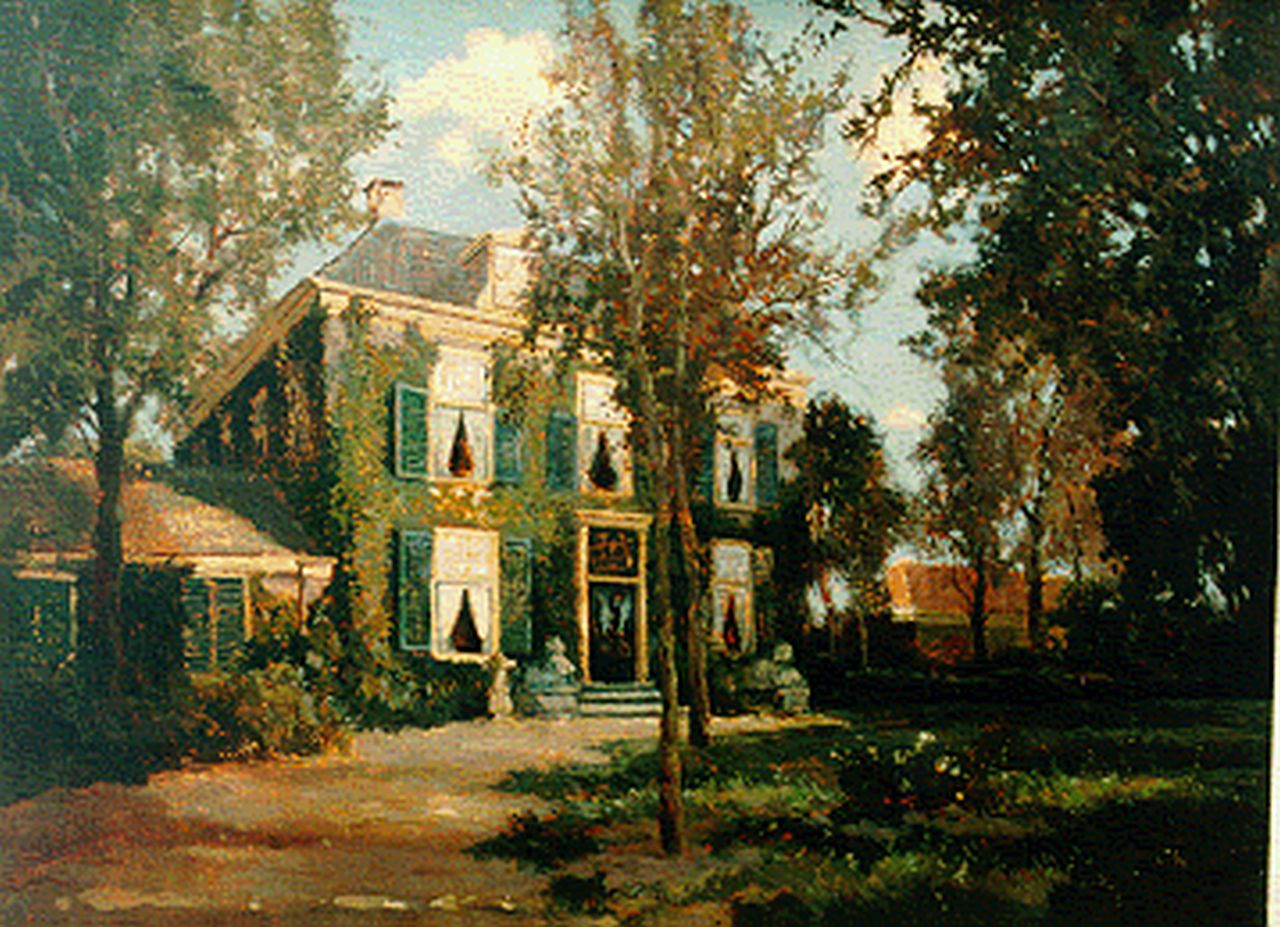 Driesten A.J. van | Arend Jan van Driesten, Country estate, oil on canvas 30.0 x 40.0 cm, signed l.r.