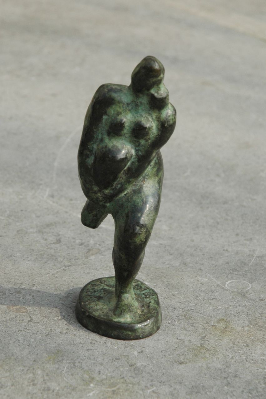Jonk N.  | Nicolaas 'Nic' Jonk, A dancer with a bent leg, bronze 12.6 x 4.5 cm, signed on the base and dated 1982