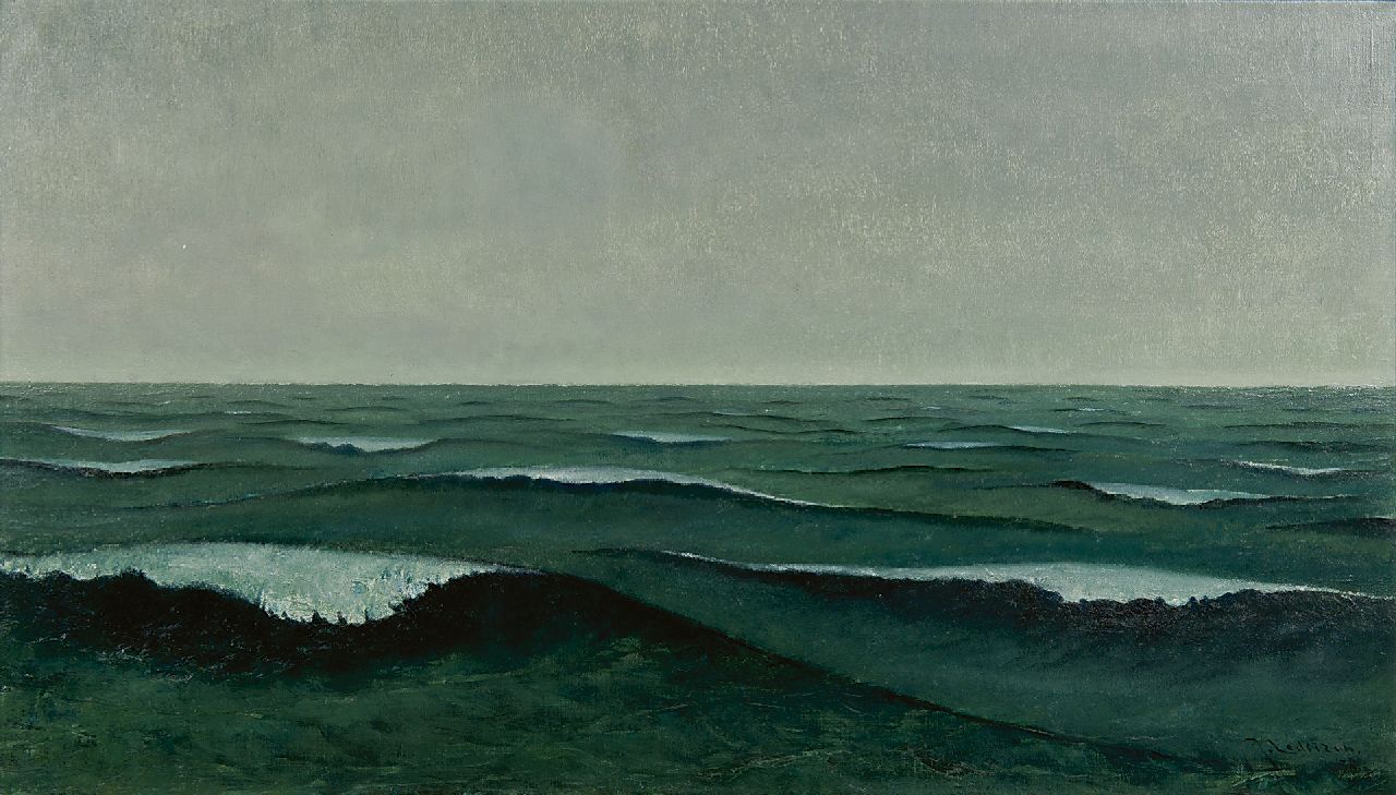 Lodeizen J.  | Johannes 'Jo' Lodeizen, Seascape, oil on canvas 45.5 x 79.5 cm, signed l.r. and dated '38