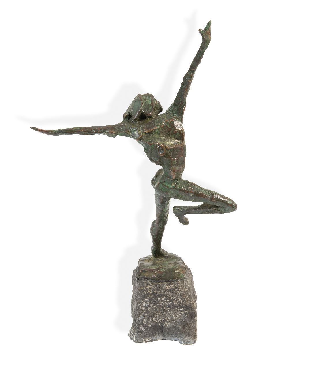 Bakker W.F.  | Willem Frederik 'Jits' Bakker | Sculptures and objects offered for sale | One dancer, bronze 44.9 x 26.8 cm, signed on the base