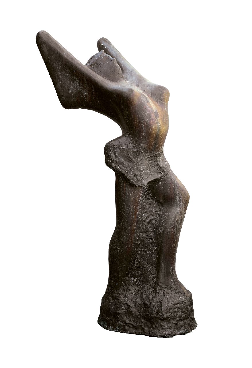 Bakker W.F.  | Willem Frederik 'Jits' Bakker | Sculptures and objects offered for sale | Paradise gardens, bronze 96.0 x 32.5 cm, signed between the feet