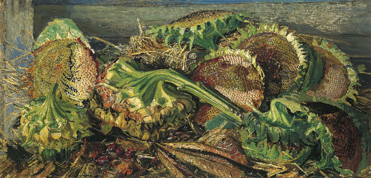 Richters M.J.  | 'Marius' Johannes Richters, Sunflowers, oil on canvas 55.8 x 115.0 cm, signed u.r. and dated 1931
