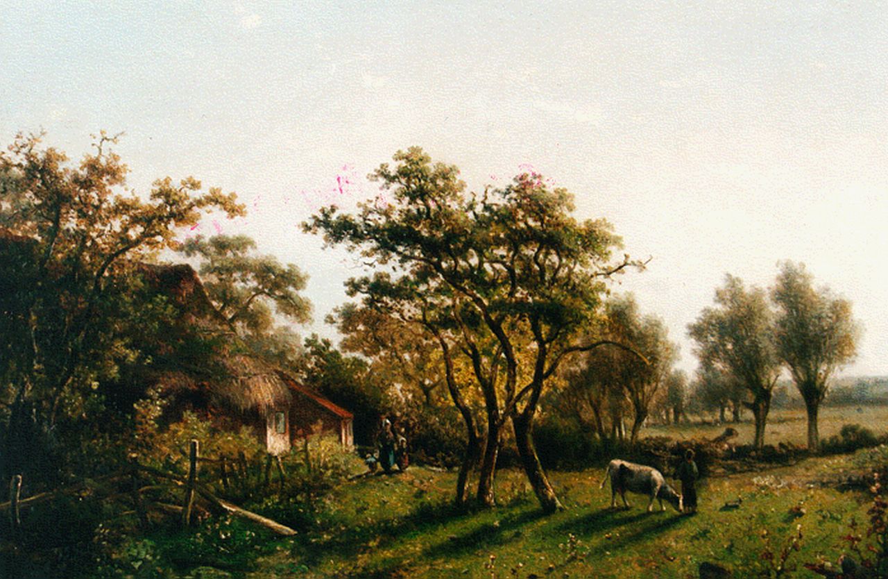 Meiners C.H.  | Claas Hendrik Meiners, A farm in a landscape, oil on panel 34.5 x 50.5 cm, signed l.r.