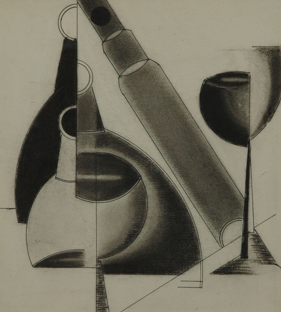 Rinsema T.  | Thijs Rinsema, Composition (no. 118), pen, ink and chalk on paper 26.5 x 23.3 cm, executed ca. 1920