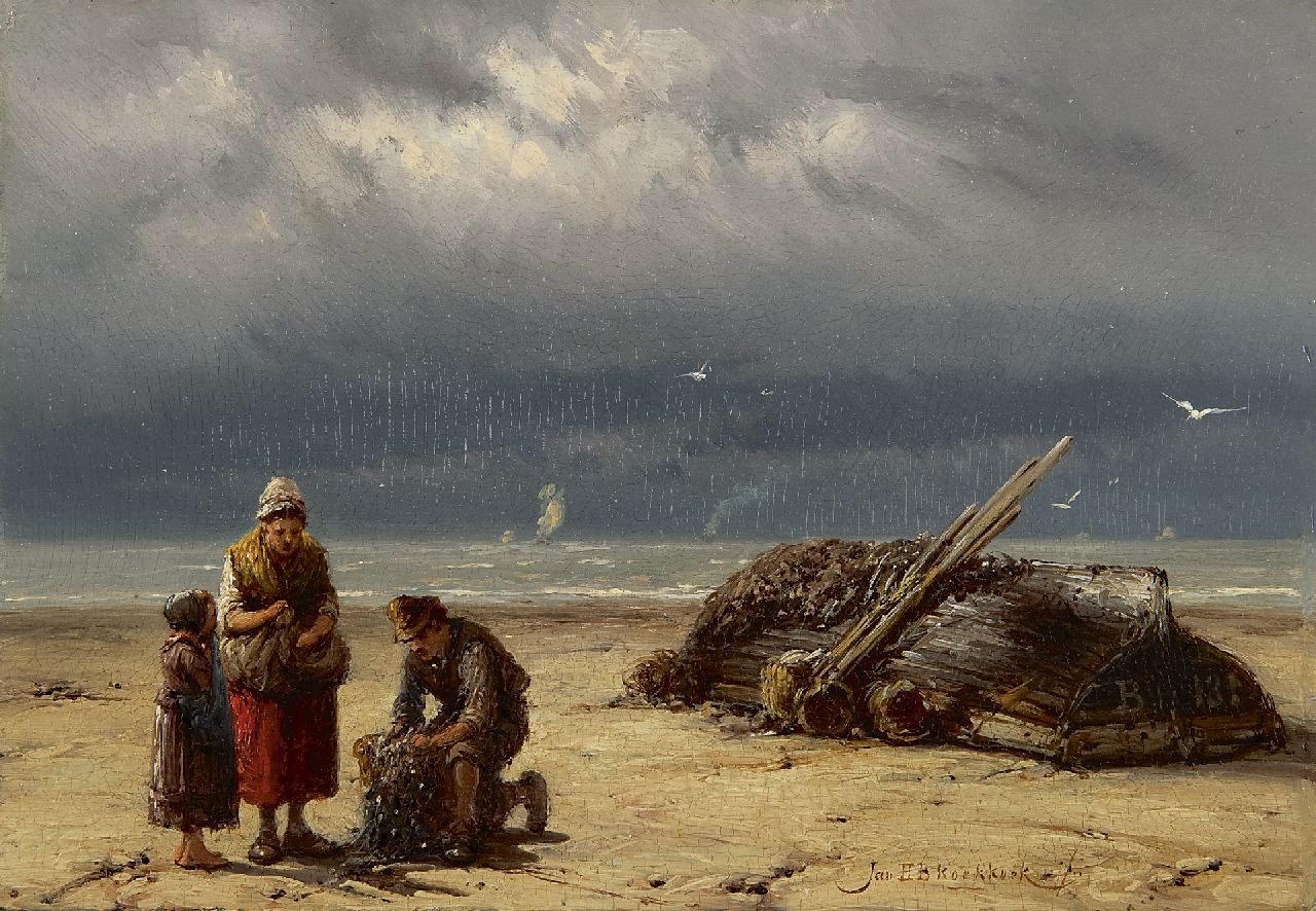 Koekkoek J.H.B.  | Johannes Hermanus Barend 'Jan H.B.' Koekkoek, The start of the day, oil on panel 18.4 x 26.4 cm, signed l.r.